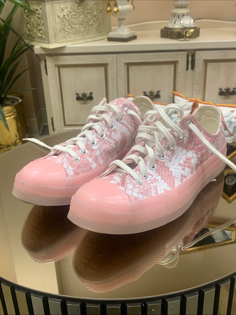 Converse Golf Wang x Chuck Taylor 70 Low Ox Pink Python Sneakers Men's Size 9